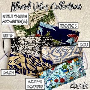 Handmade Fabric Mask Island Vibes